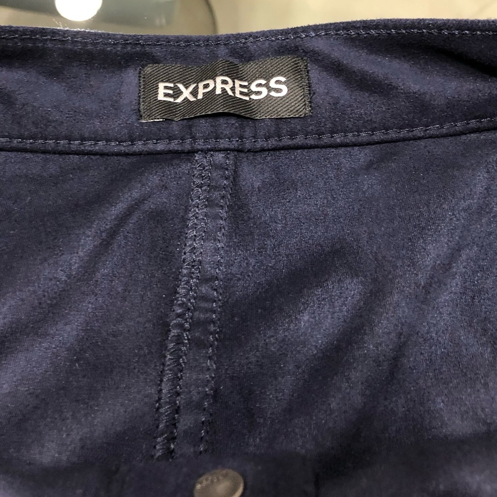 Express Button Front A- Line Skirt Size 4 - image 5